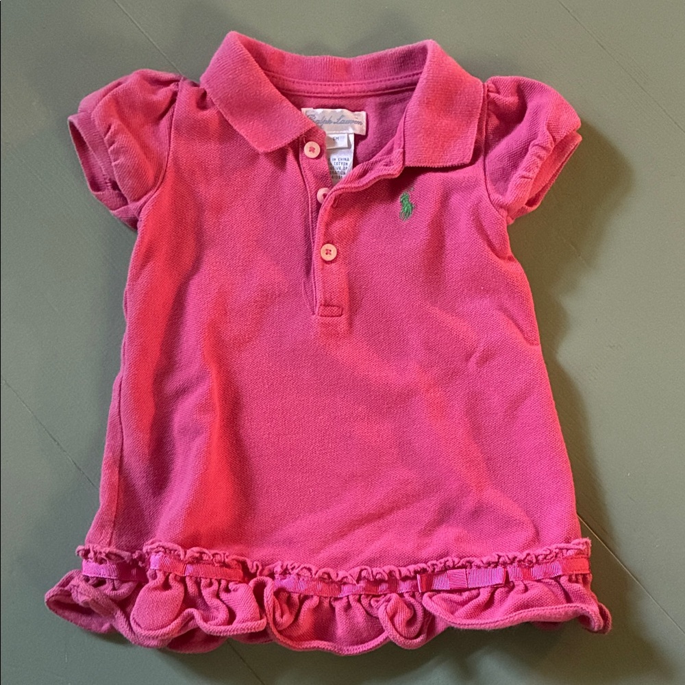 Ralph Lauren Kids Polo Dress in Pink GUC size 6M